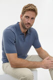 Merino Wool Polo  Storm Blue  hi-res