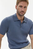 Merino Wool Polo  Storm Blue  hi-res