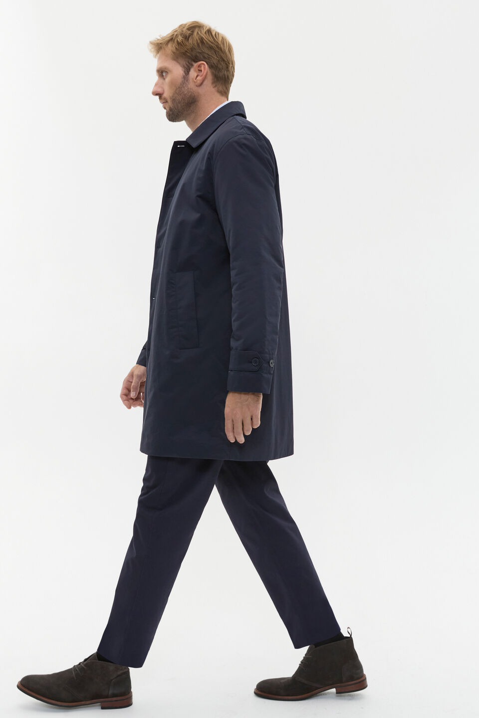 Car Coat  Midnight Blue