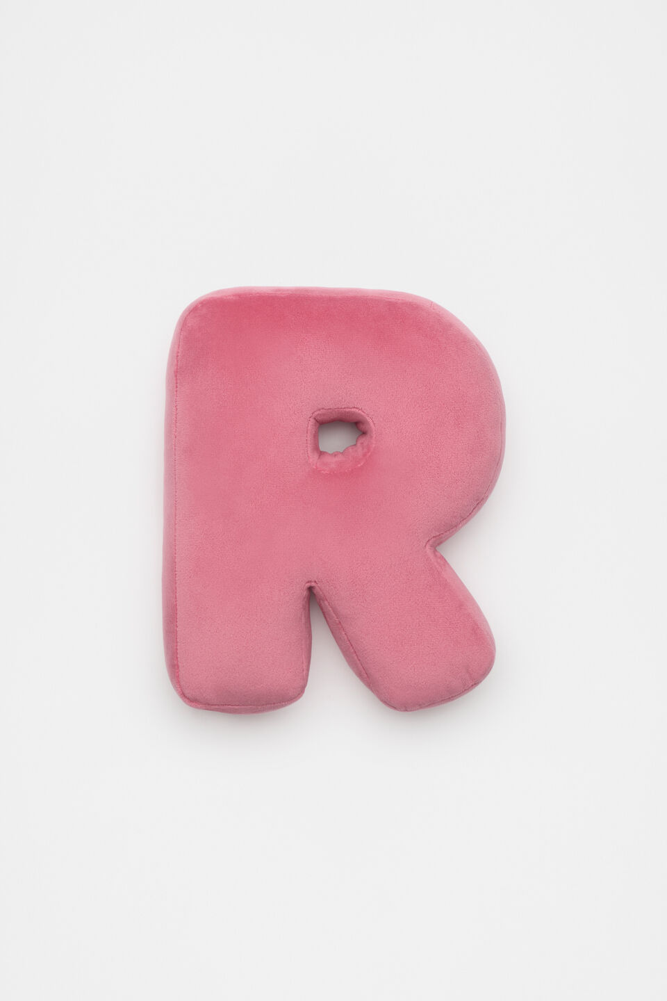 Raspberry Velvet Initial Cushion  R