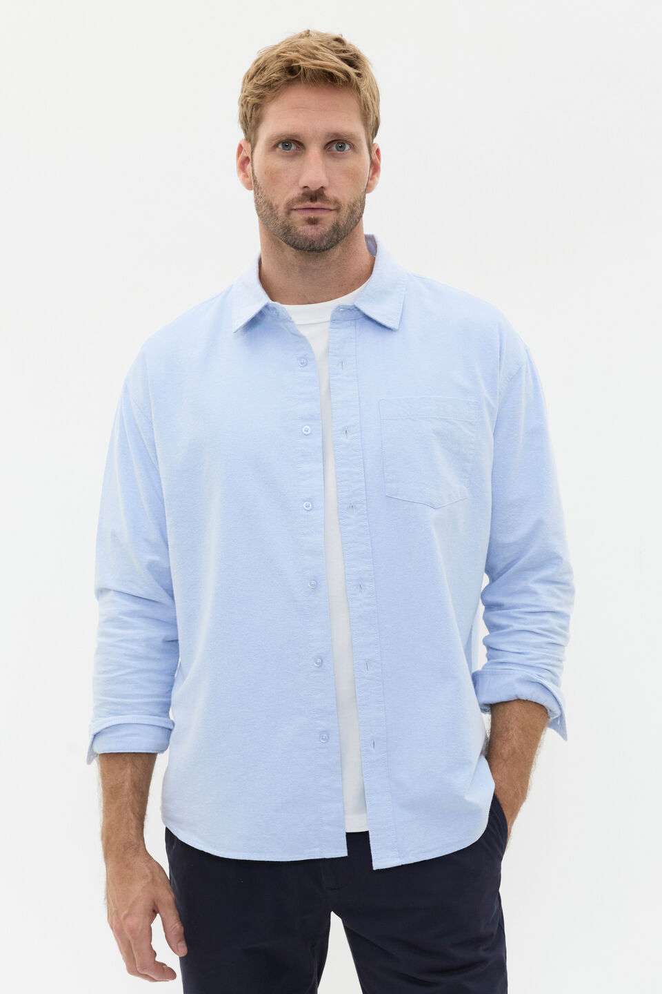Relaxed Fit Oxford Shirt  Oxford Blue
