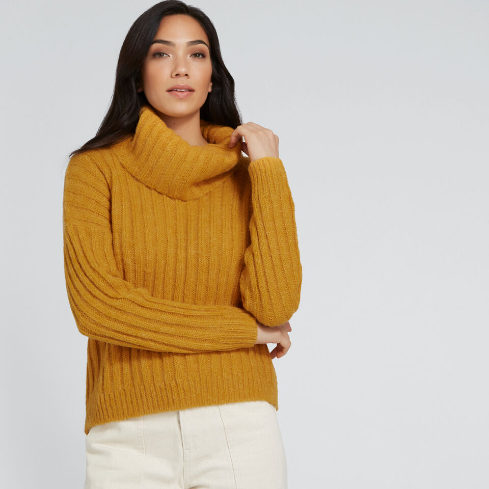 Ribbed Roll Neck  
