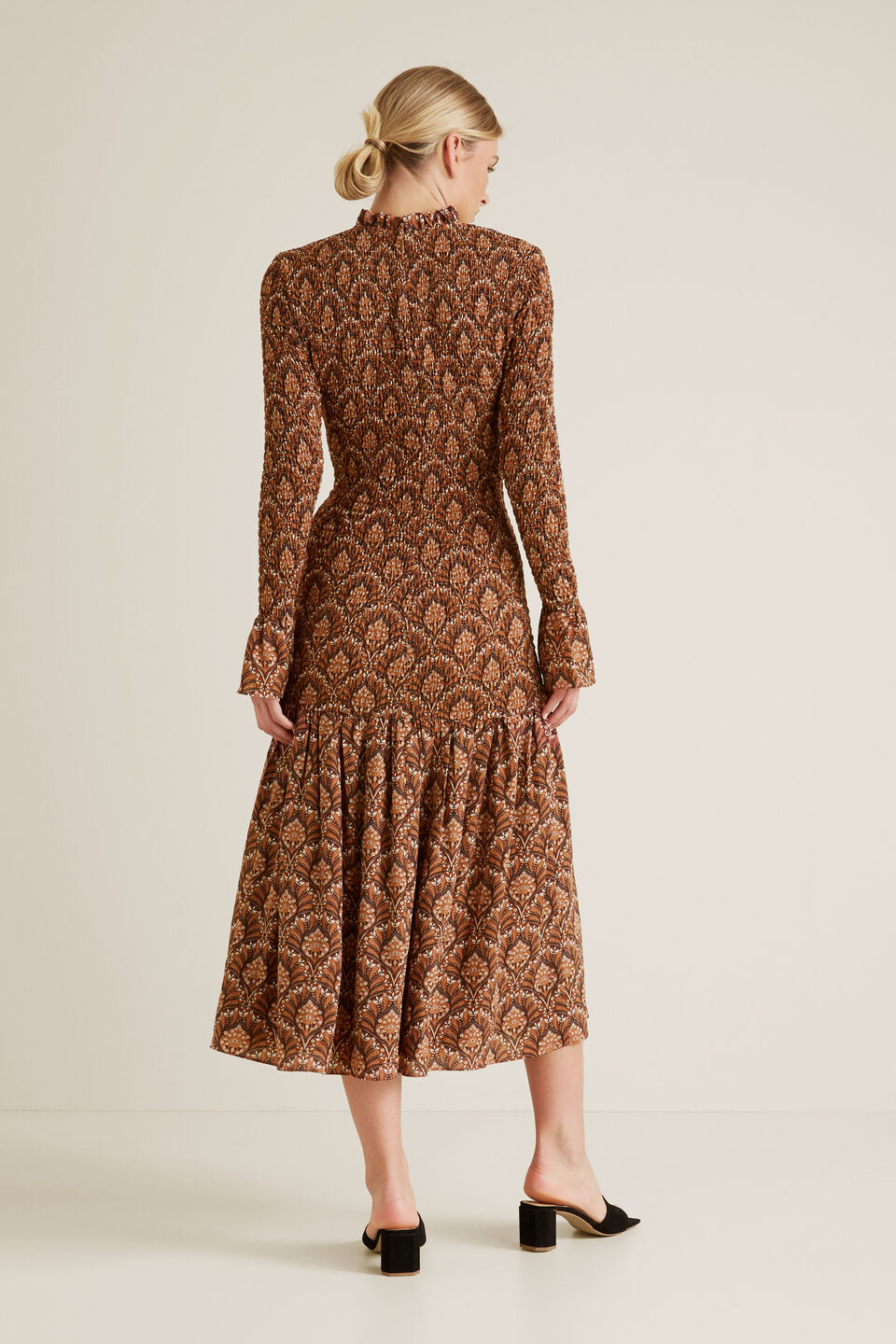 Shirred Maxi Dress  