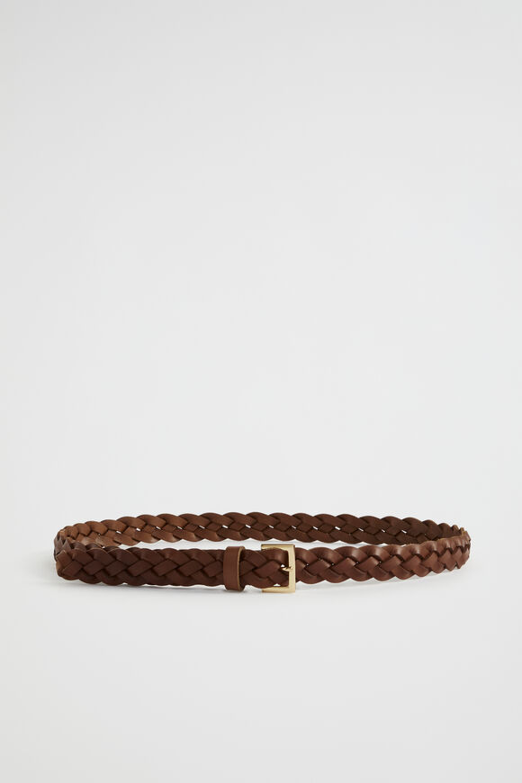 Beck Narrow Woven Belt  Tan  hi-res