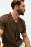 Button Down Open Knit  Dark Praline  hi-res