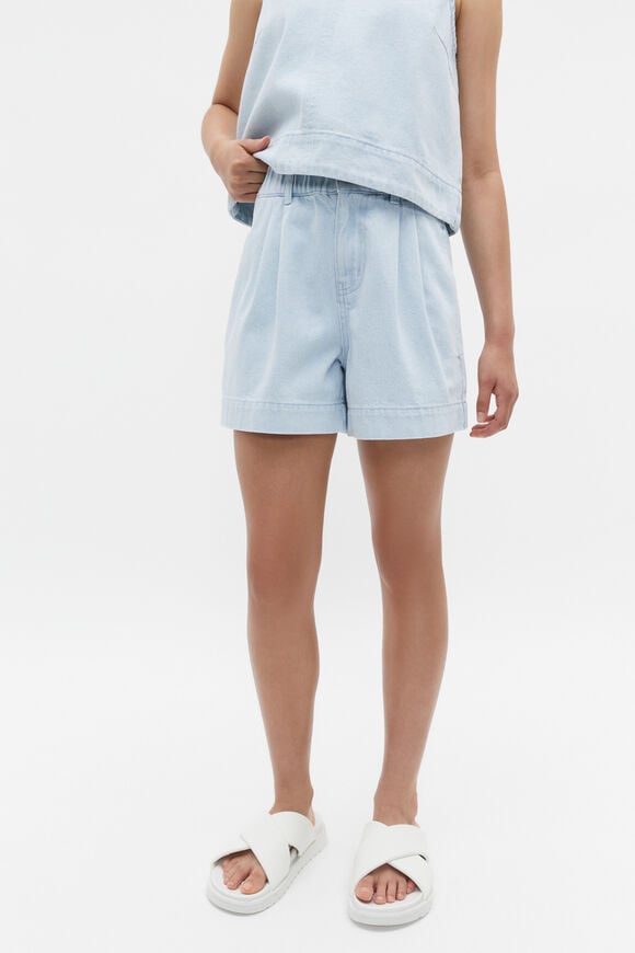 A Line Denim Short  Glacier Denim  hi-res