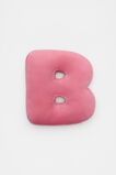 Raspberry Velvet Initial Cushion  B  hi-res