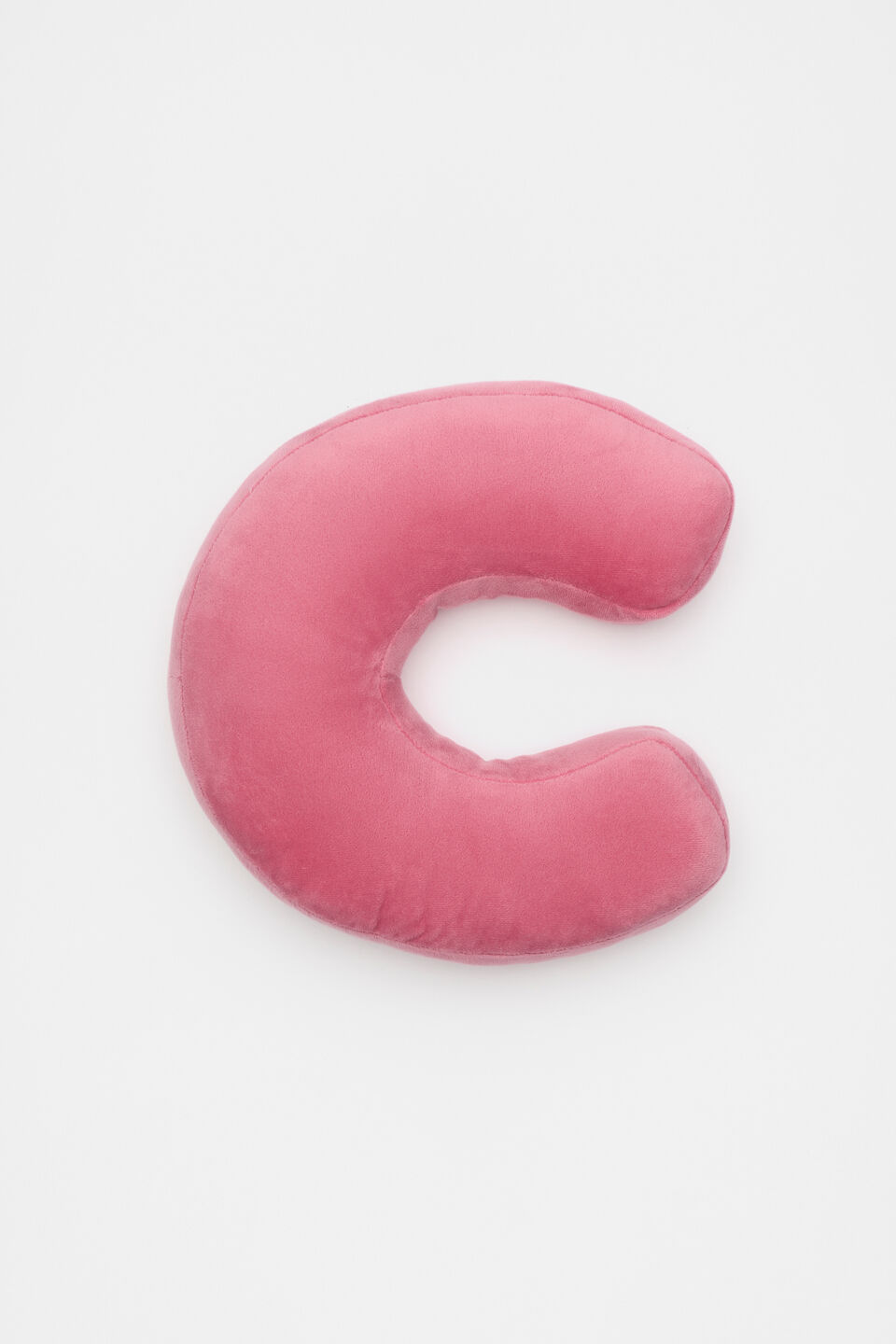 Raspberry Velvet Initial Cushion  C