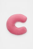 Raspberry Velvet Initial Cushion  C  hi-res