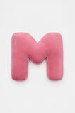 Raspberry Velvet Initial Cushion  M  hi-res