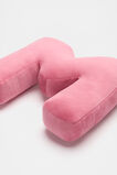 Raspberry Velvet Initial Cushion  M  hi-res