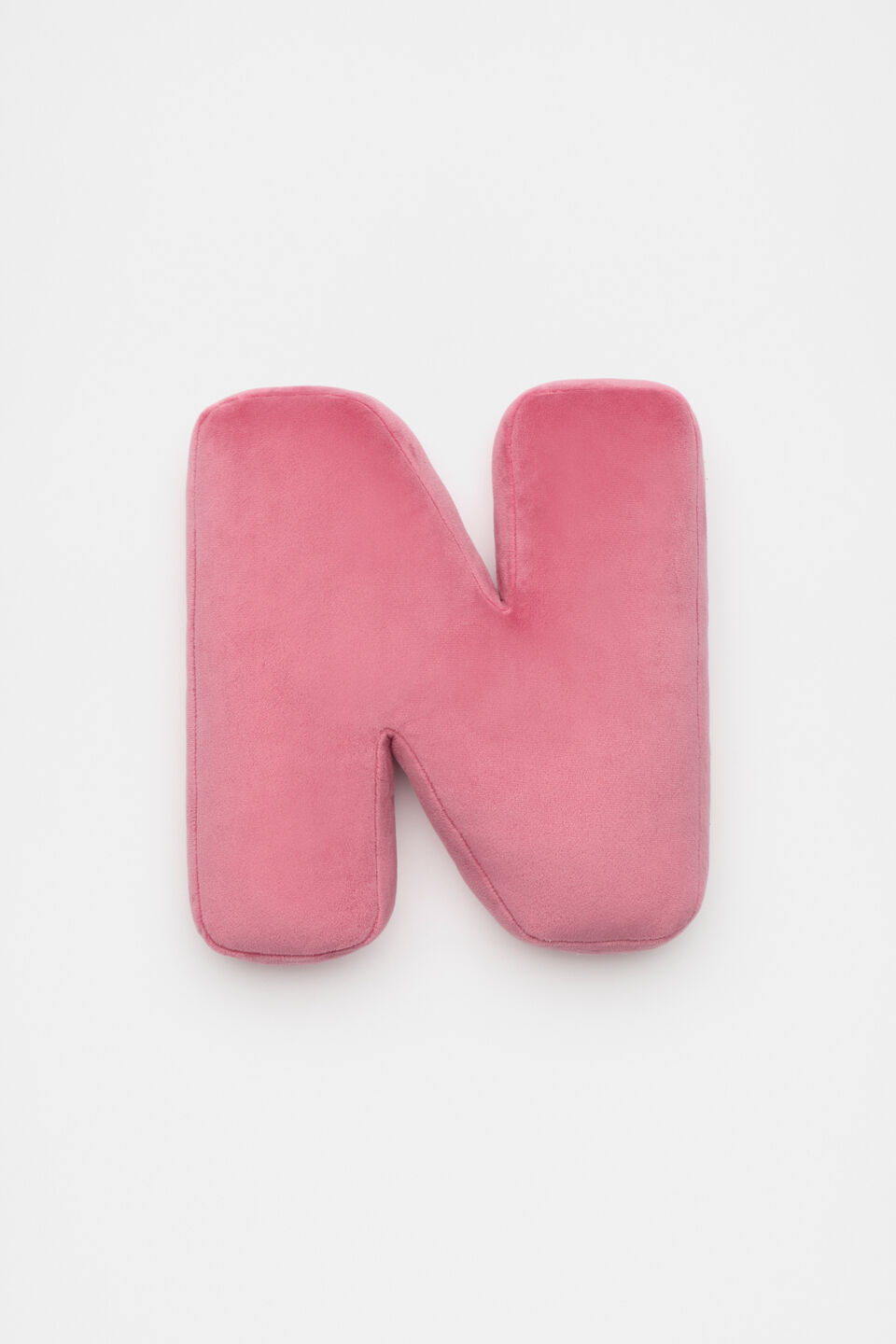 Raspberry Velvet Initial Cushion  N