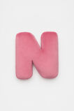 Raspberry Velvet Initial Cushion  N  hi-res