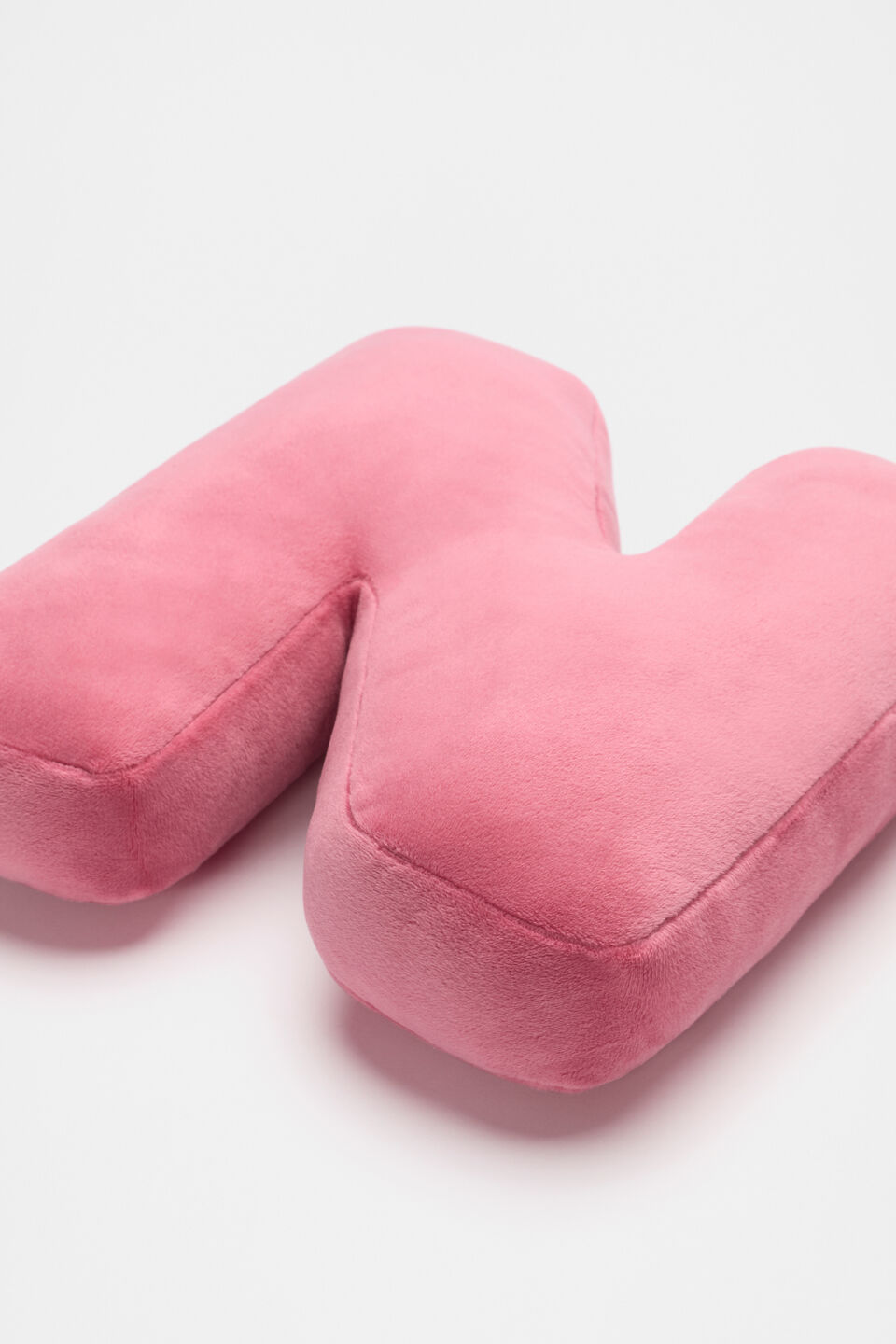 Raspberry Velvet Initial Cushion  N