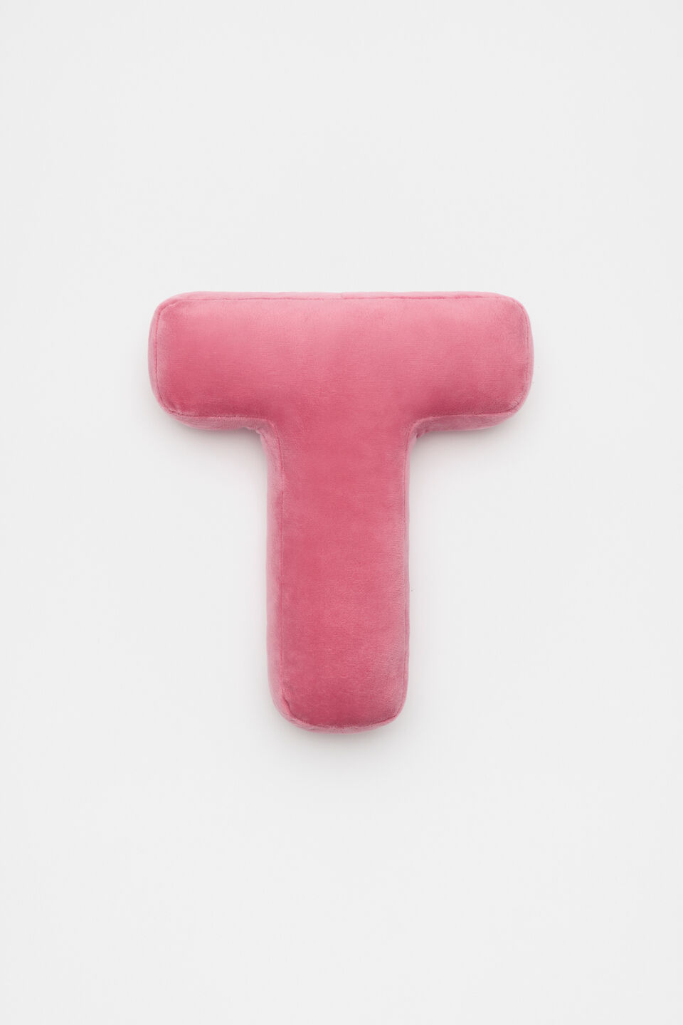 Raspberry Velvet Initial Cushion  T
