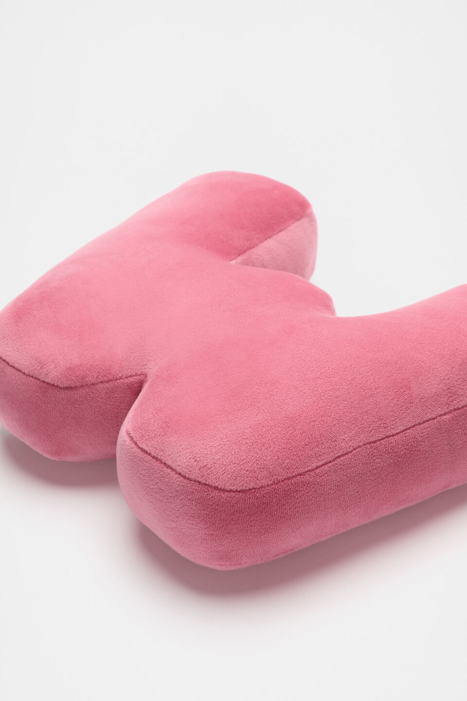 Raspberry Velvet Initial Cushion  W