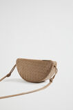 Leather Woven Crossbody Bag  Chocolate  hi-res