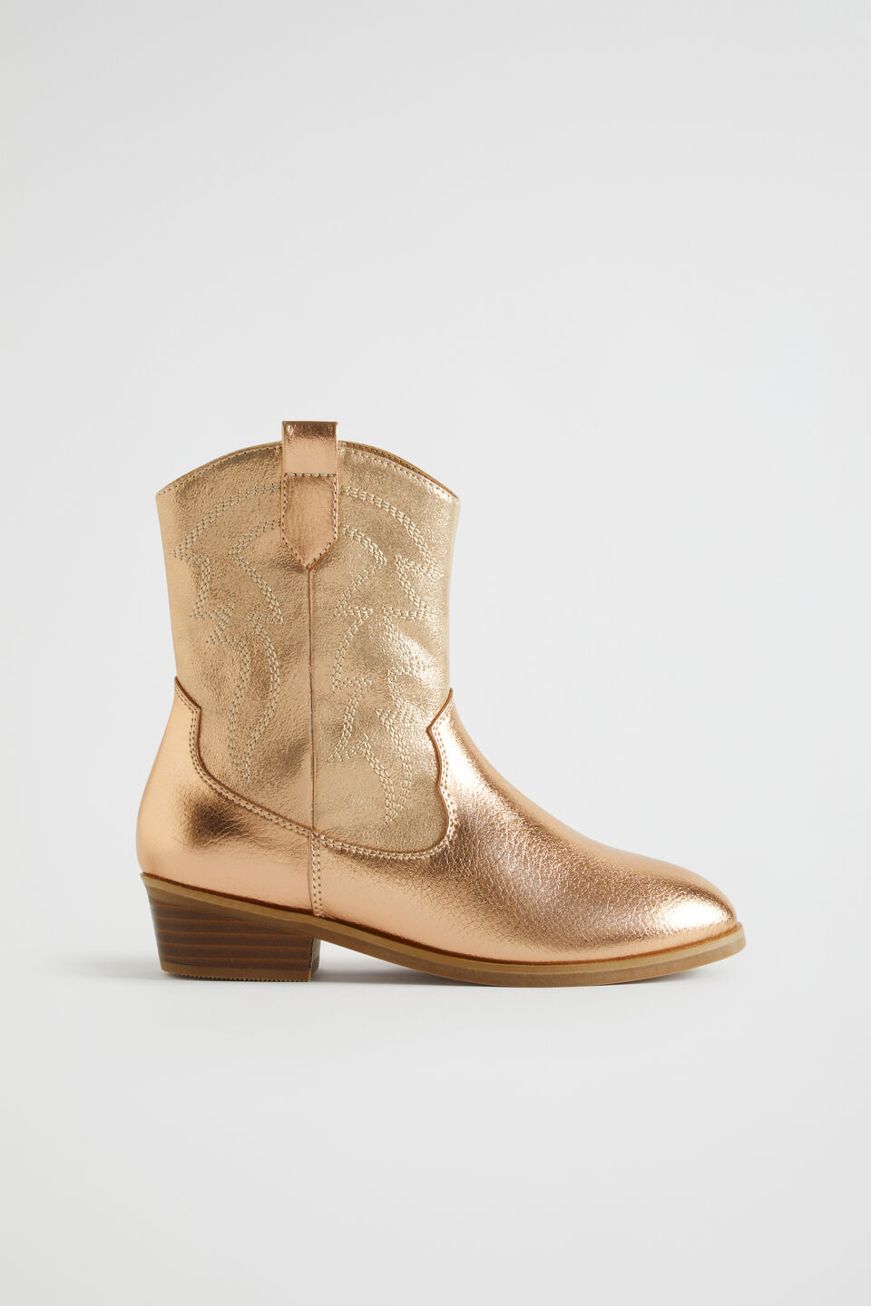 Foil Cowboy Boot  Rose Gold