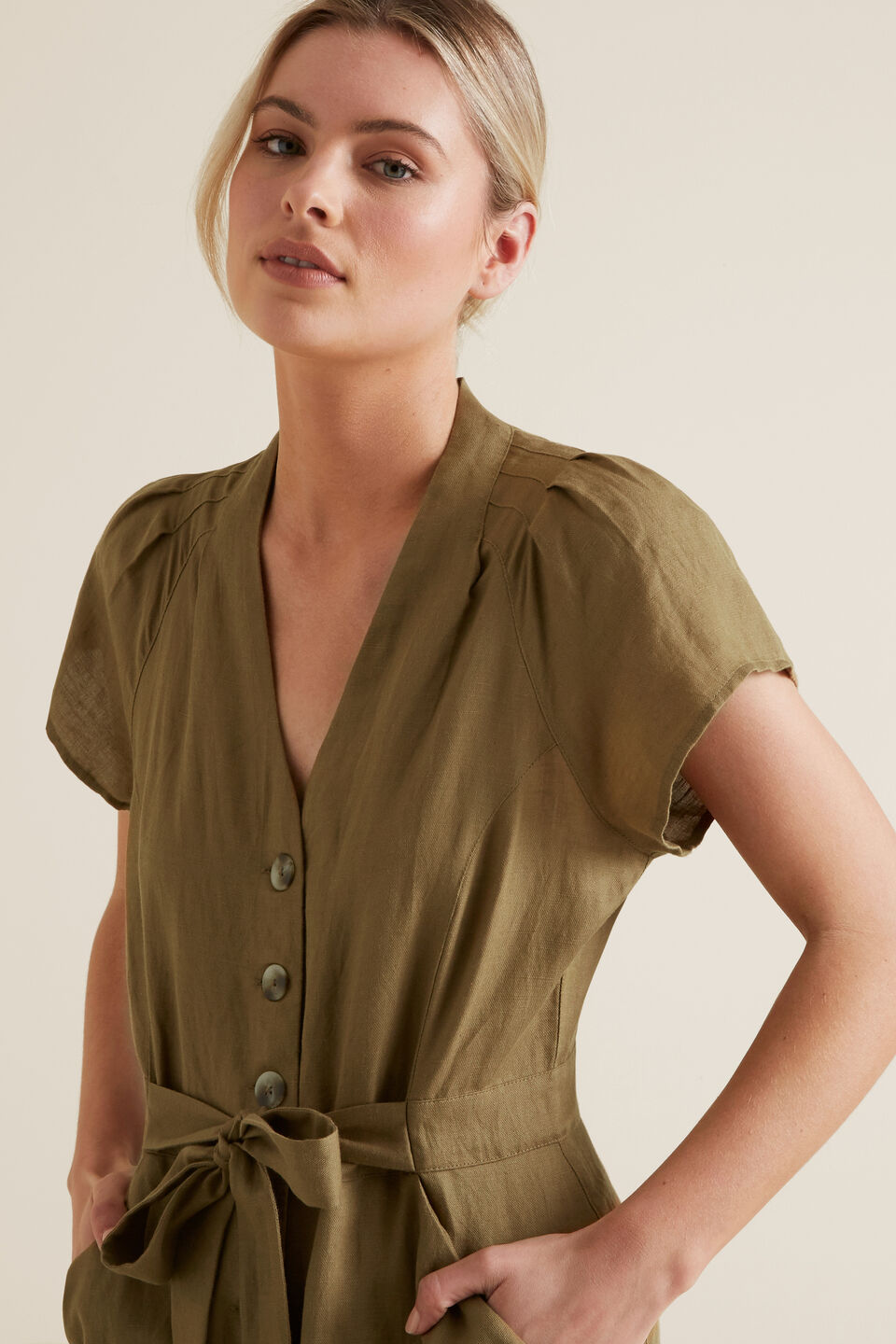 Button Through Jumpsuit  