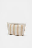 Small Logo Stripe Make Up Bag  Nougat  hi-res