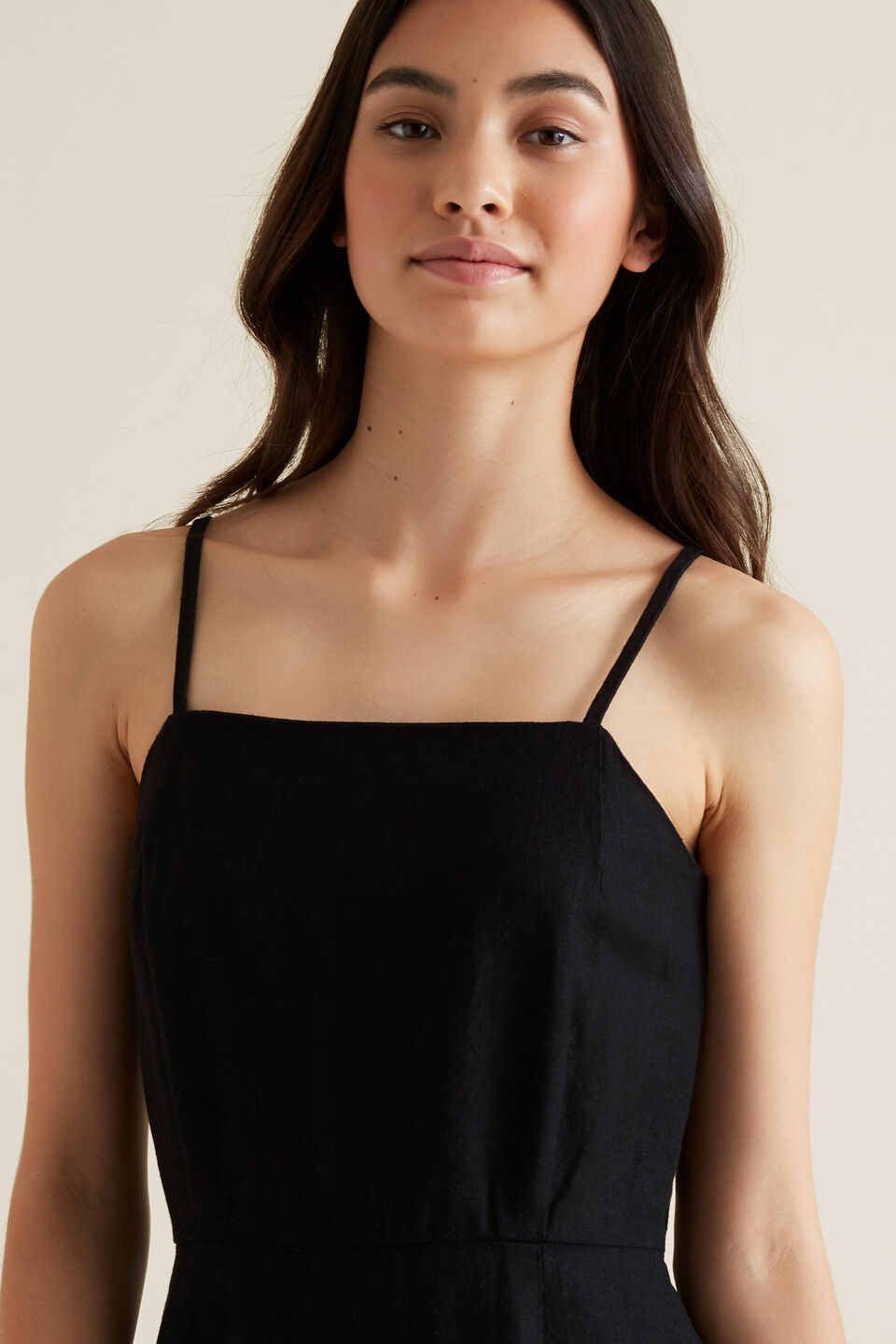 Linen Blend Dress  
