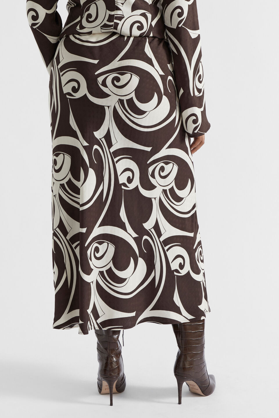 Jacquard Swirl Skirt  Retro Swirl