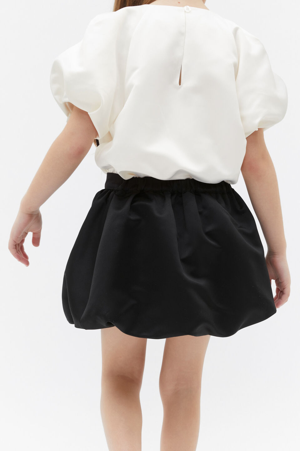 Bubble Hem Skirt  Black