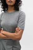 Merino Wool Crew Neck Tee  Wolf Marle  hi-res