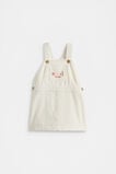 Cord Logo Pinafore  Classic Cream  hi-res