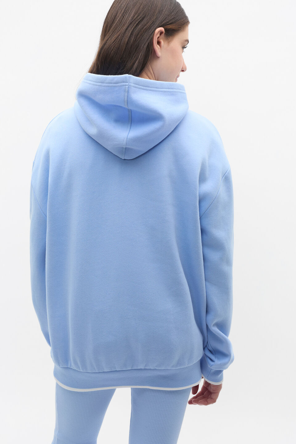Embroidered Hoodie  Bright Sky