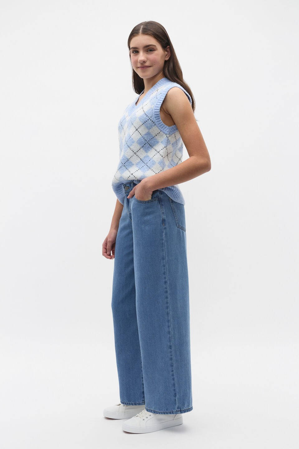 Soft Wide Leg Jean  Mid Wash