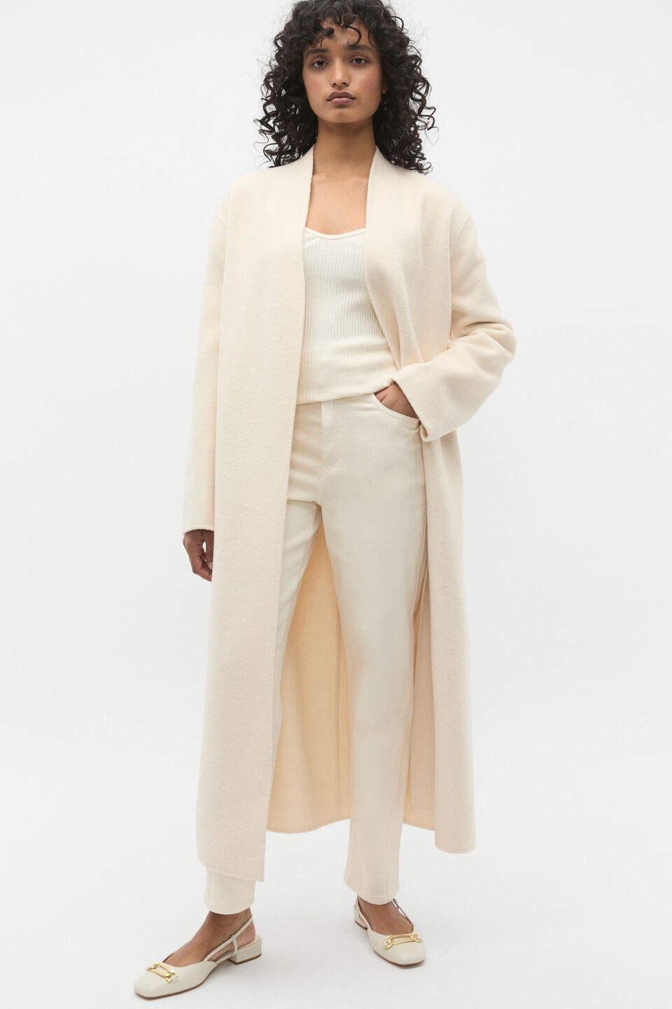 Sweetheart Neck Rib Top  Coconut Cream