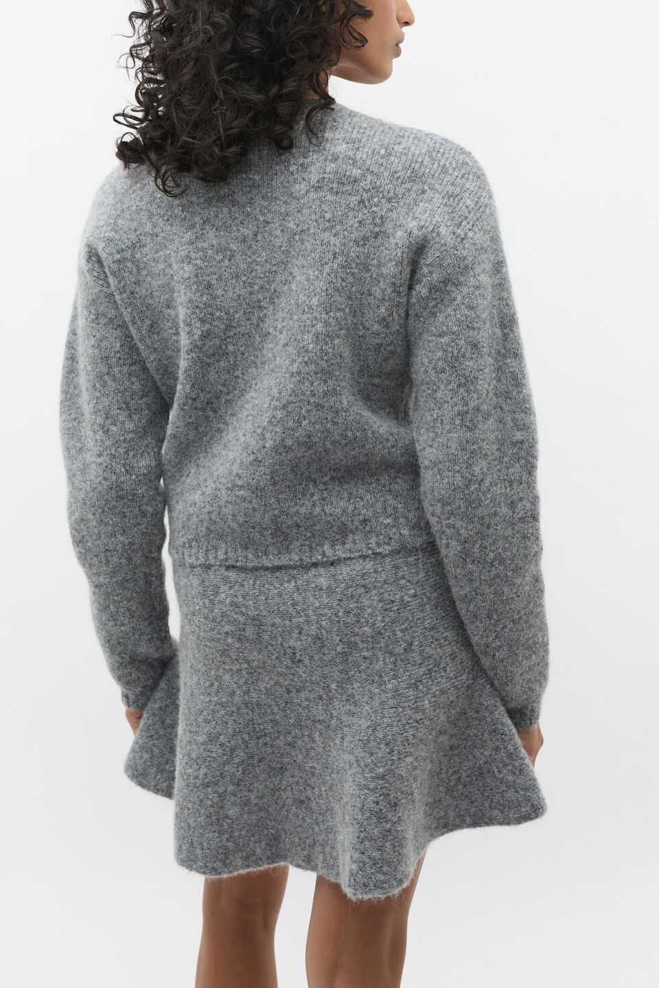 Lofty Cropped Button Cardigan  Wolf Marle