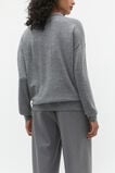 Merino Wool Slouch Polo  Wolf Marle  hi-res