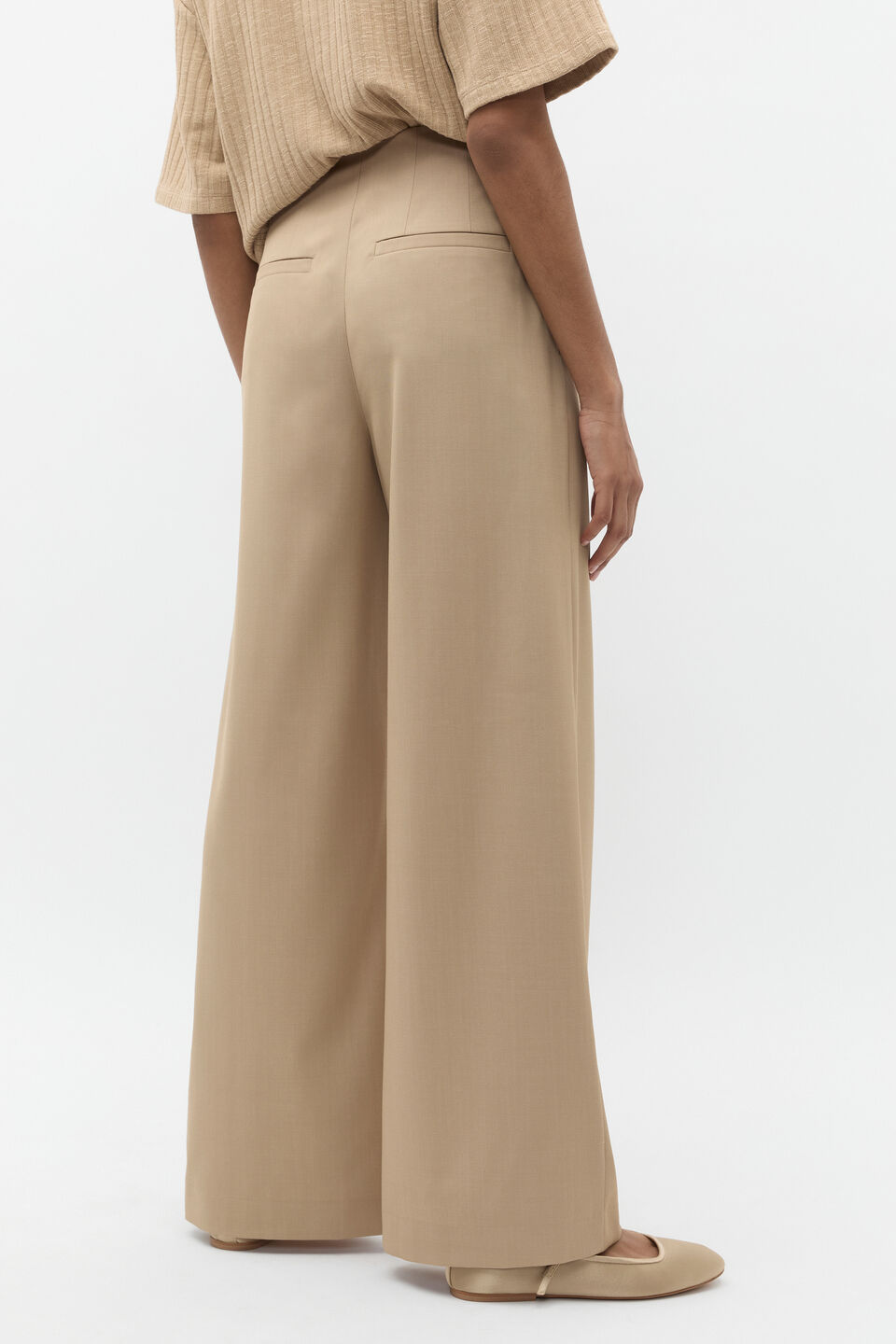 Crossdye Pleat Suit Pant  Rye Crossdye