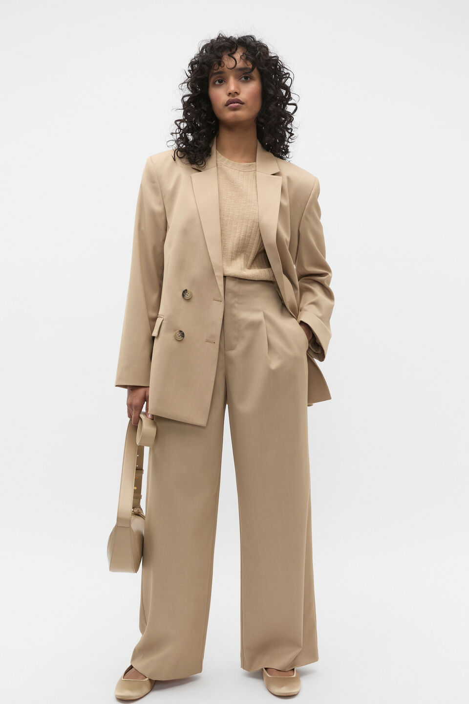 Crossdye Pleat Suit Pant  Rye Crossdye