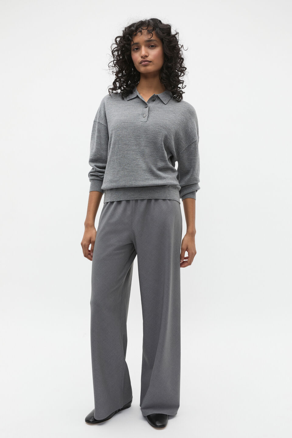 Crossdye Easy Wide Leg Pant  Wolf Crossdye