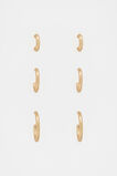 Thin Hoops Ear Pack  Gold  hi-res