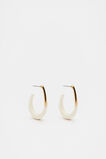 Enamel Teardrop Hoop  Coconut Cream  hi-res