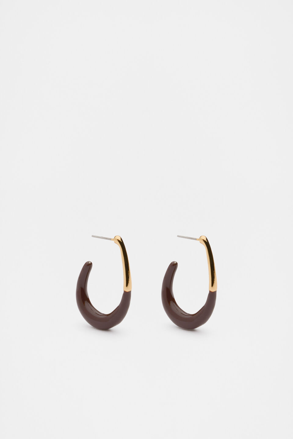 Enamel Teardrop Hoop  Merlot