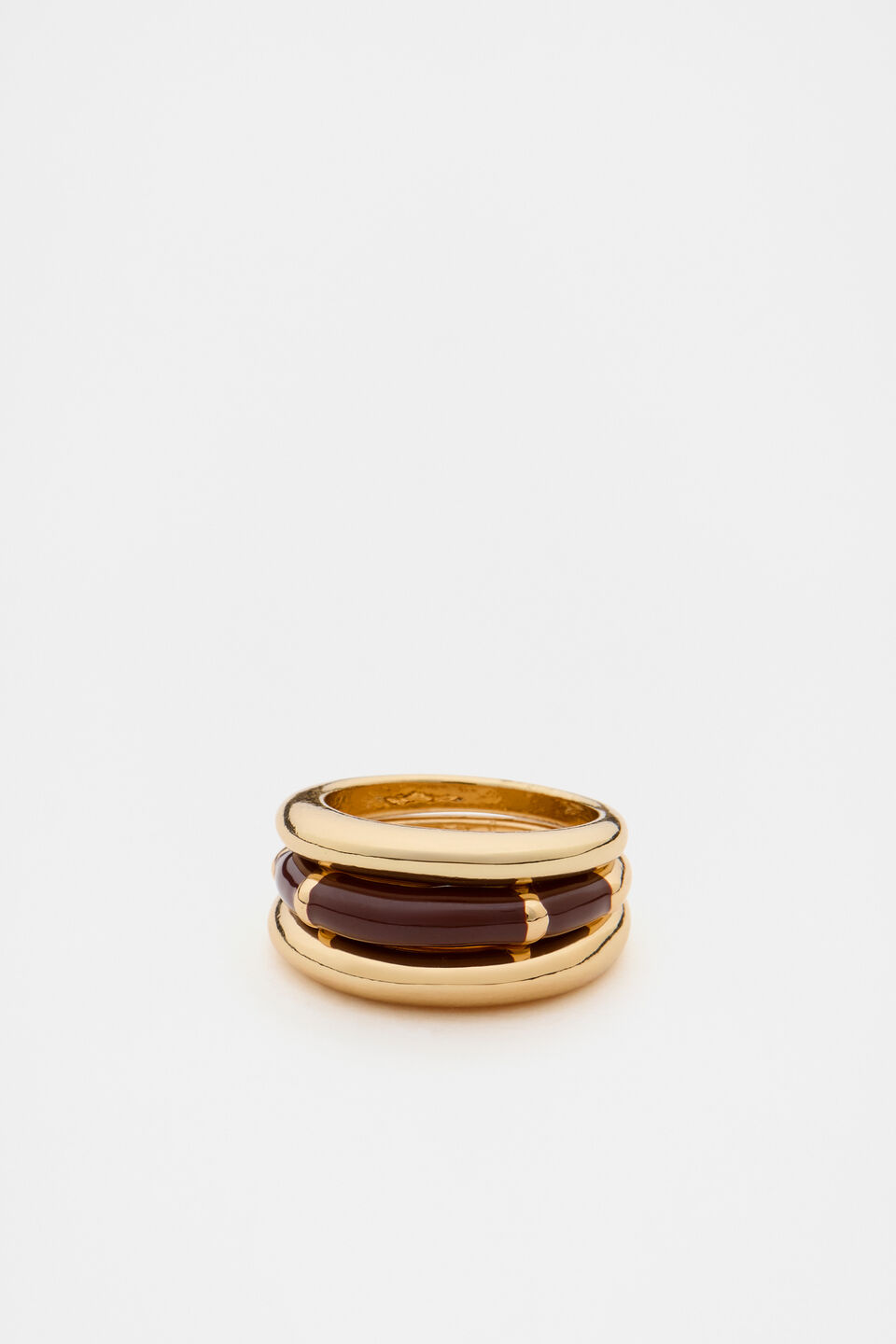 Enamel Ring Set  Merlot