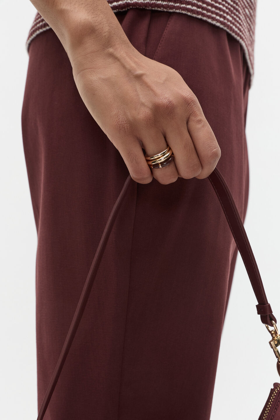 Enamel Ring Set  Merlot