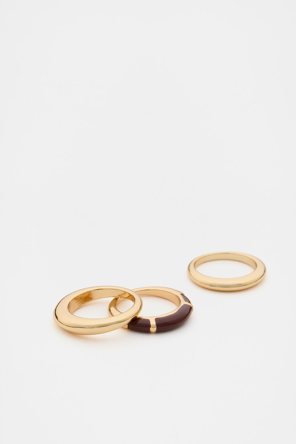 Enamel Ring Set  Merlot