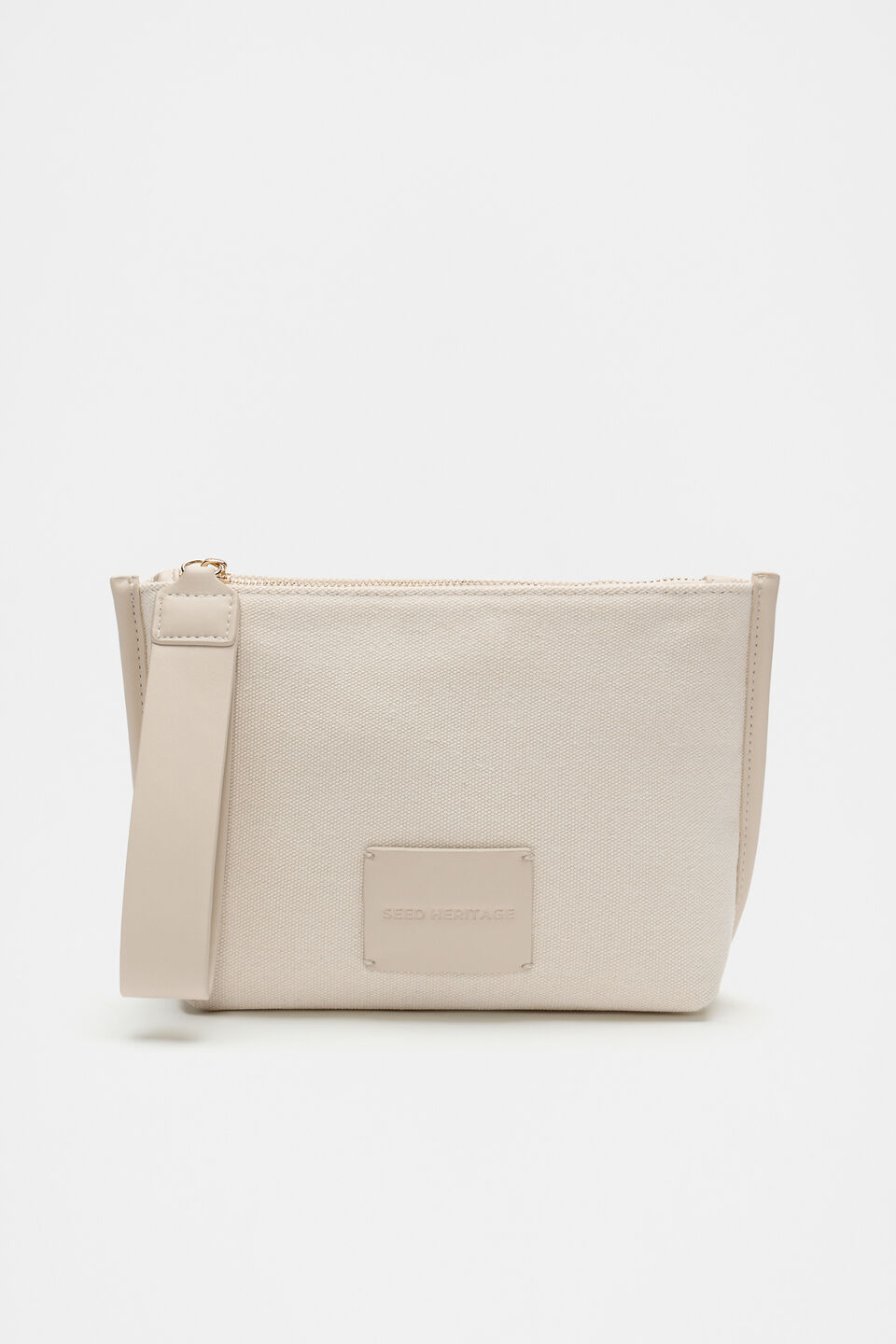 Fabric Detail Pouch  Tofu