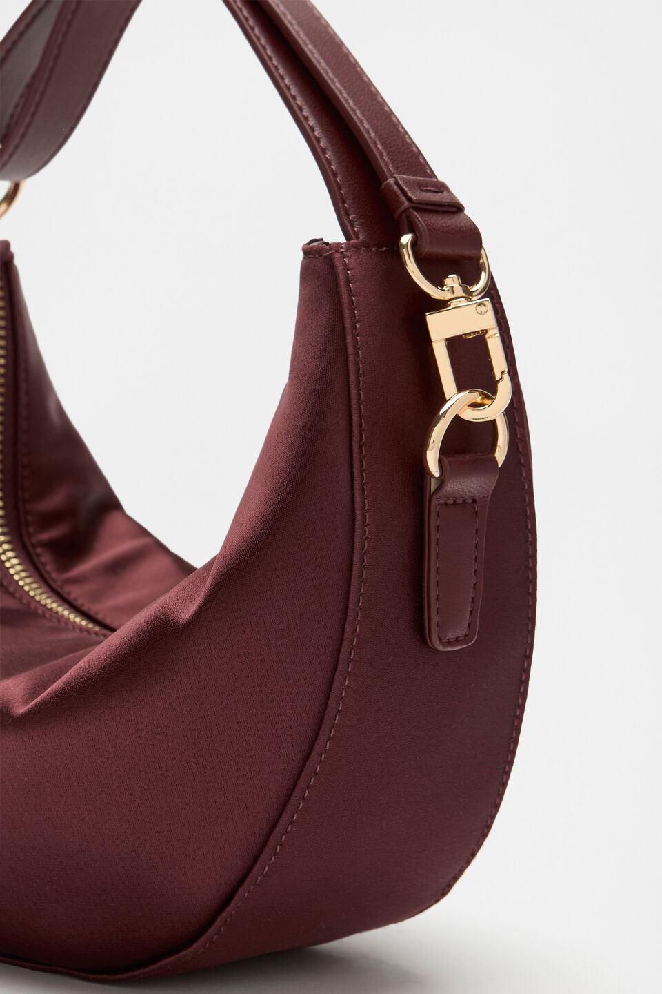 Mini Satin Bag  Merlot