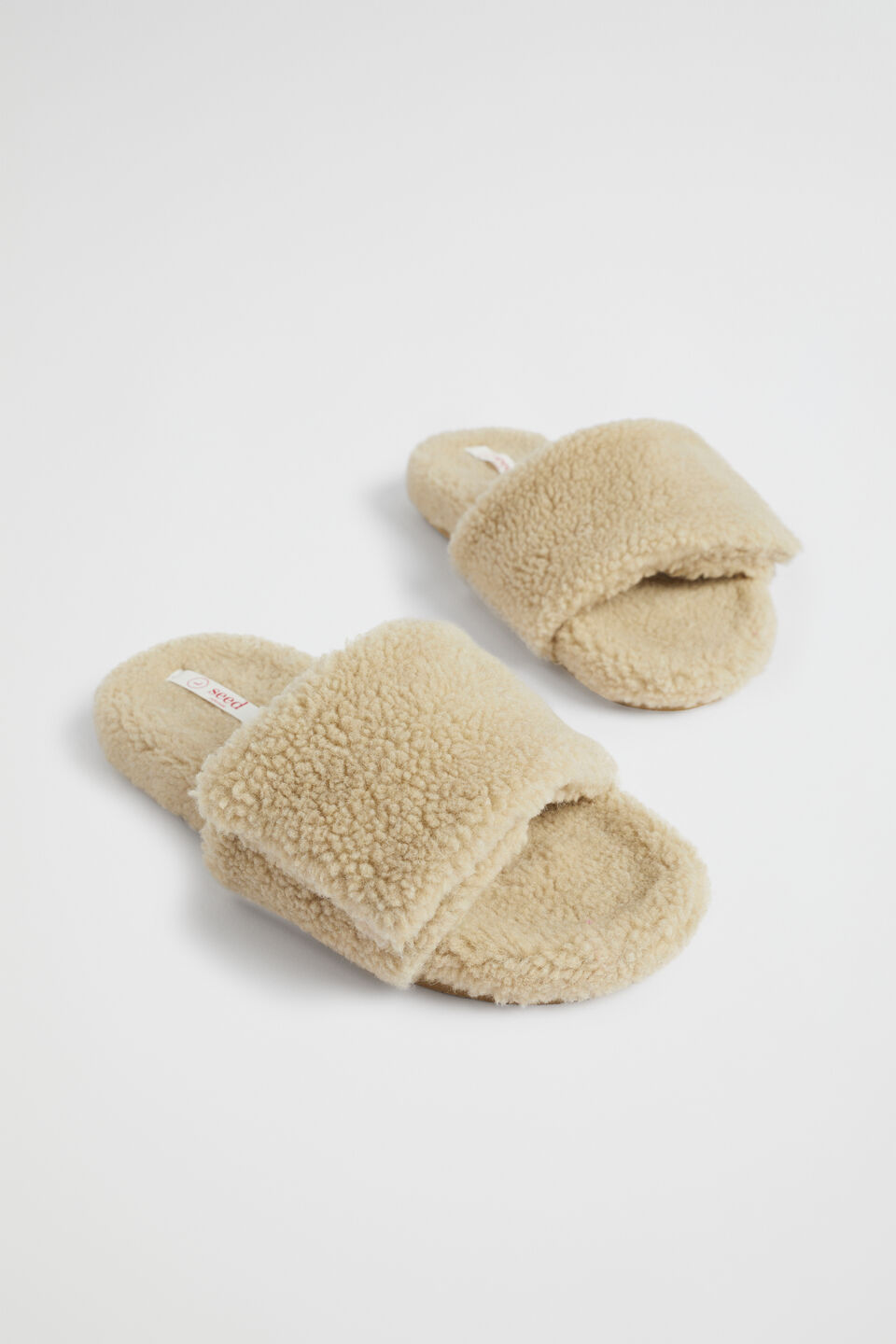 Teddy Fur Slide  Chai