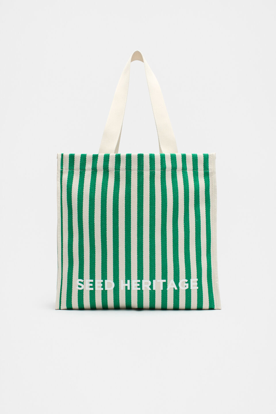 Stripe Tote Bag  Jade Green