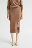 Cable Midi Split Skirt  Chocolate Malt  hi-res