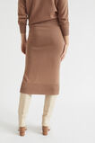 Cable Midi Split Skirt  Chocolate Malt  hi-res