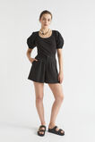 Poplin Scoop Neck Tee  Black  hi-res